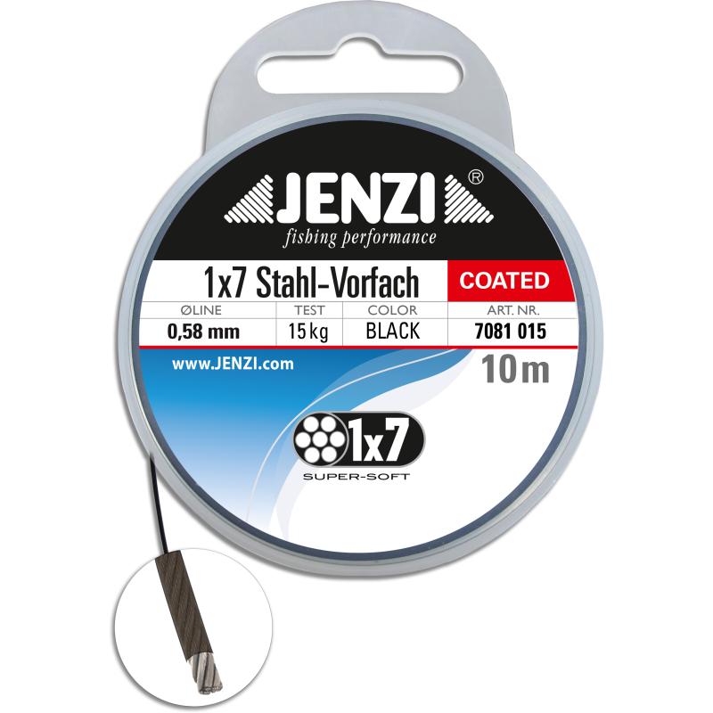 JENZI steel lead around 1x7 10m / Sp. black 15kg