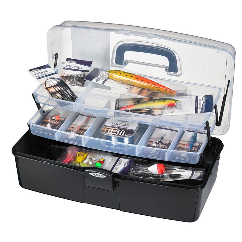 FLADEN tool box with contents 2-Ladig 41x22x16cm for fresh and salt water
