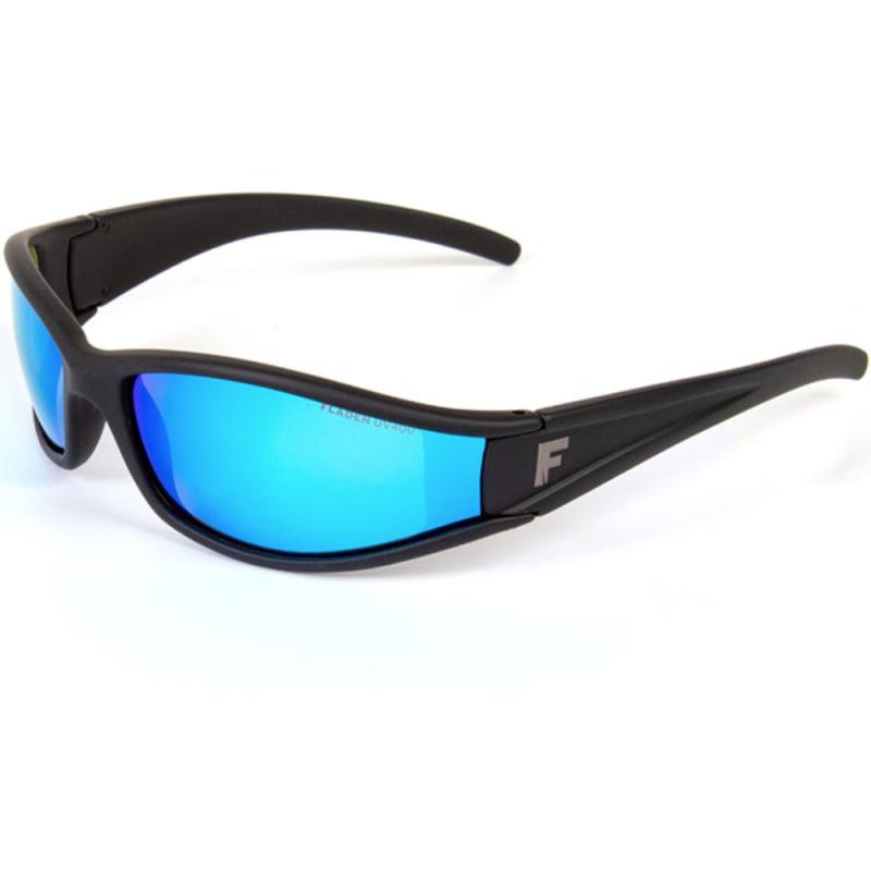 FLADEN zonnebril, gepolariseerd, mat zwart frame blauwe lens
