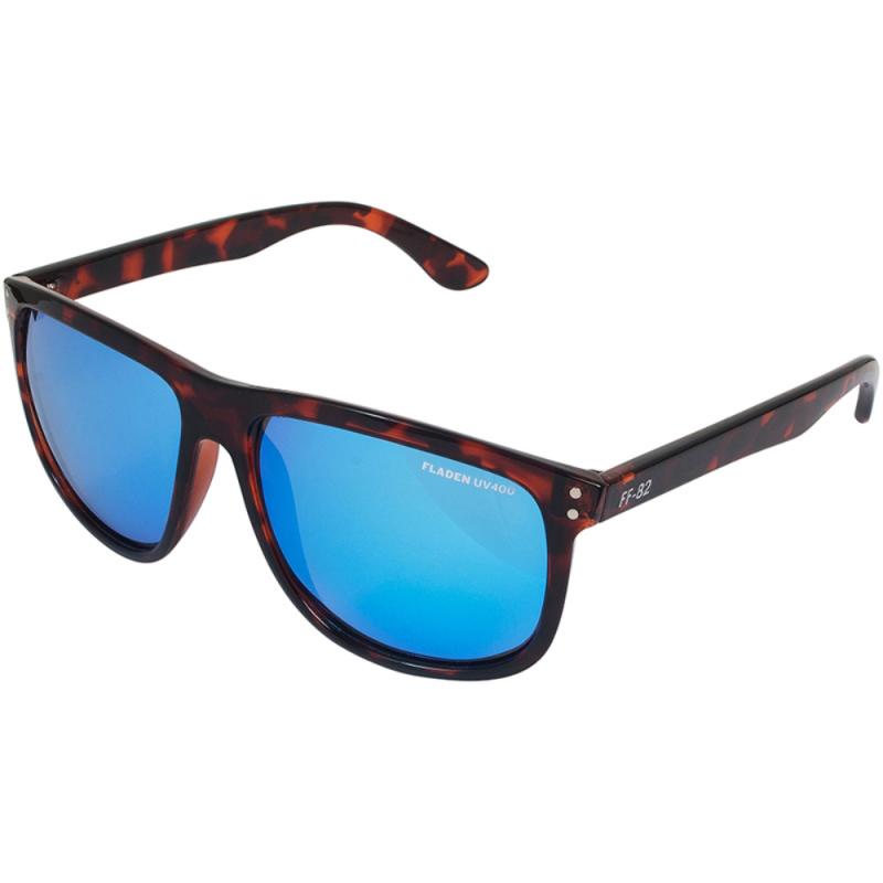 FLADEN sunglasses, polarized, urban brown frame, blue mirror lens
