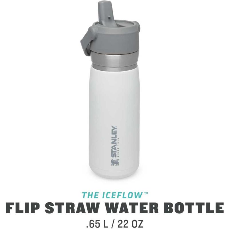 Stanley Iceflow Flip Straw Water Bottle 0.65L capacity Polar