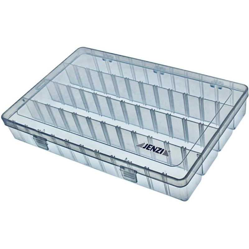 JENZI plastic box, transparent, 360x225x50mm