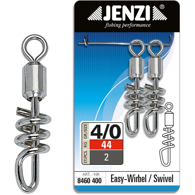 JENZI Easy swivel nickel-plated size 4/0 44 kg