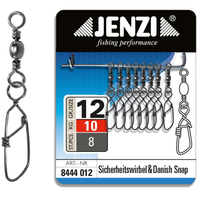JENZI safety swivel "Danish snap" size: 12 10kg