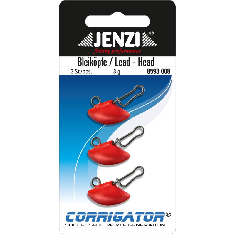 JENZI Snap Head / red lead heads in 8,0 g
