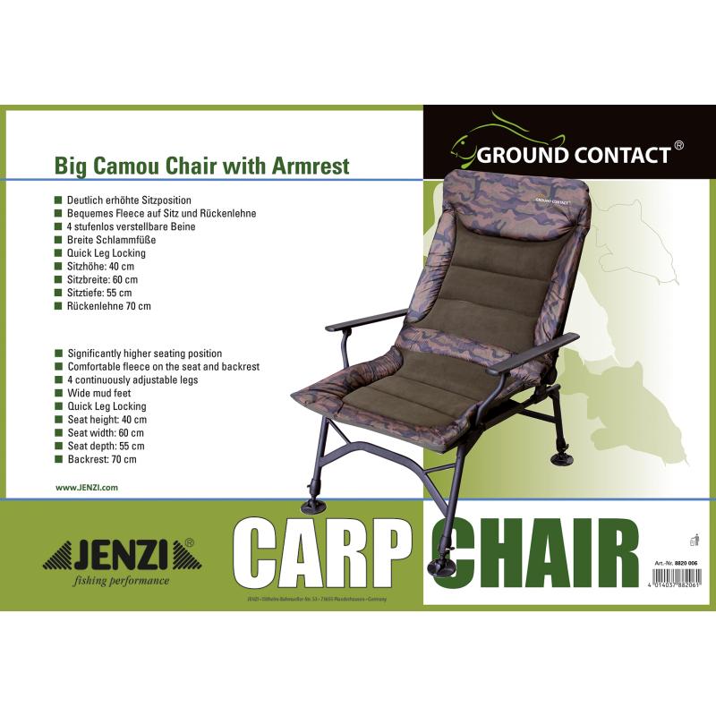 Chaise Big Camou Ground Contact, chaise carpe