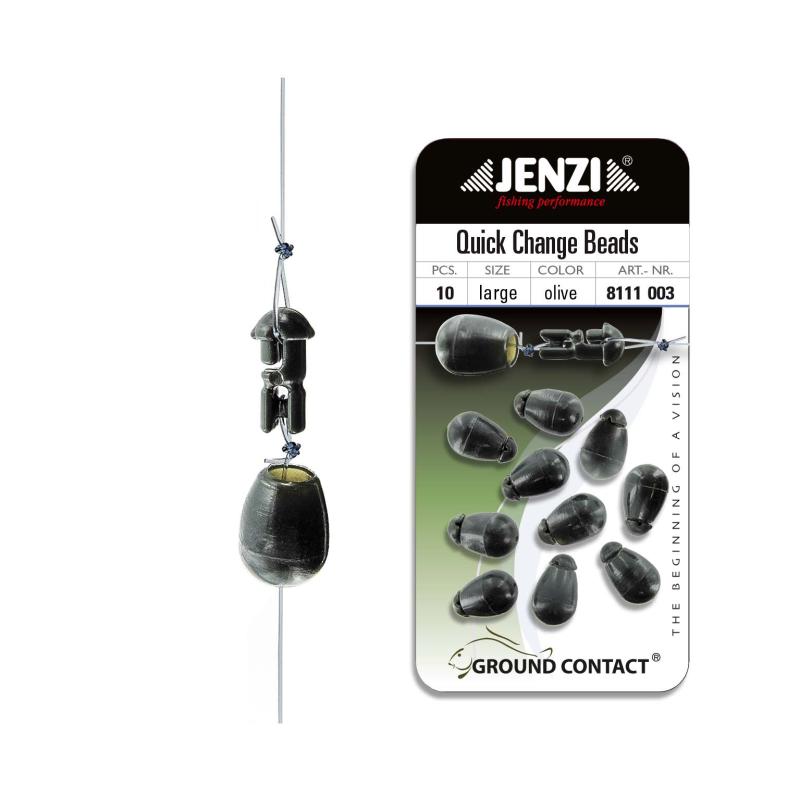 Jenzi Quick Change Beads, système pour bas de ligne 9 mm Type Large