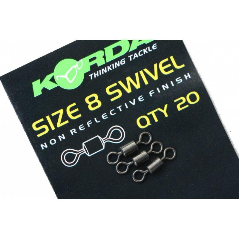 Korda Size 8 Swivels - 20 pieces