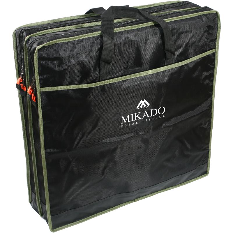 Mikado keepnetzak - 2 compartimenten - vierkant - zwart-groen