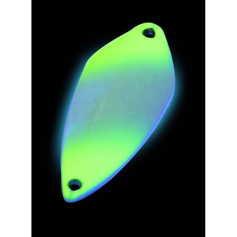 FTM Lepel Tremo 0,9 gr. neon geel lumi/zwart met glitter lumi