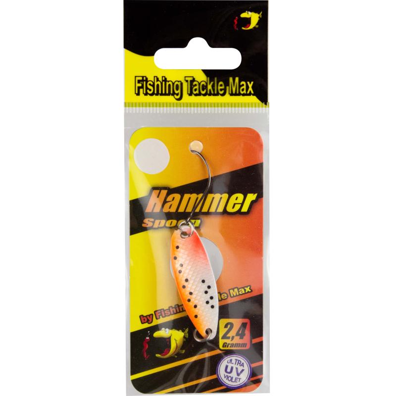 FTM Spoon Hammer 2,4 g. salmon orange white UV / white