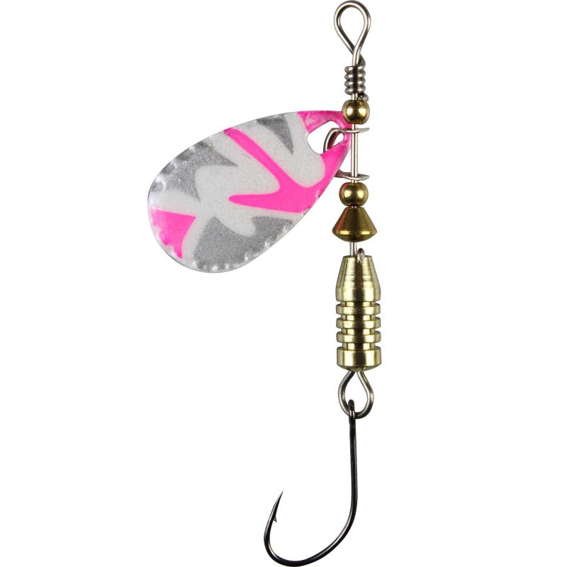 FTM trout spoon 2,5 g. pink camouflage/white