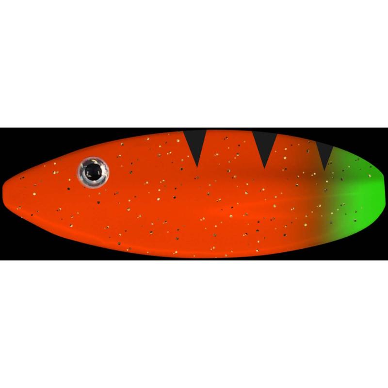 Fishing Tackle Max Spoon Wob 3,2gr. neon orange-neon green with glitter/neon green with glitter