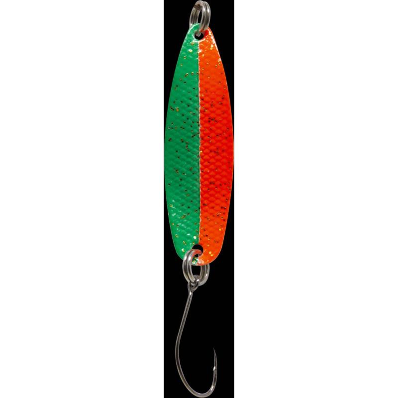 Fishing Tackle Max Spoon Hammer 3,2gr. green-red with glitter/gold