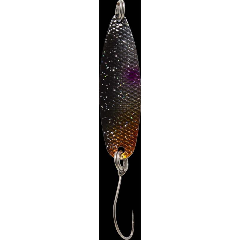 Fishing Tackle Max Spoon Hammer 3,2gr. grau lila orange m. Glitter/silber