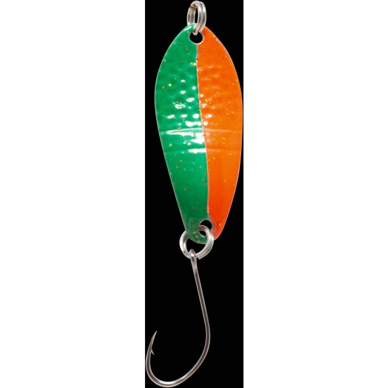 Fishing Tackle Max Spoon Dragon 2,5gr. green-orange with glitter/gold