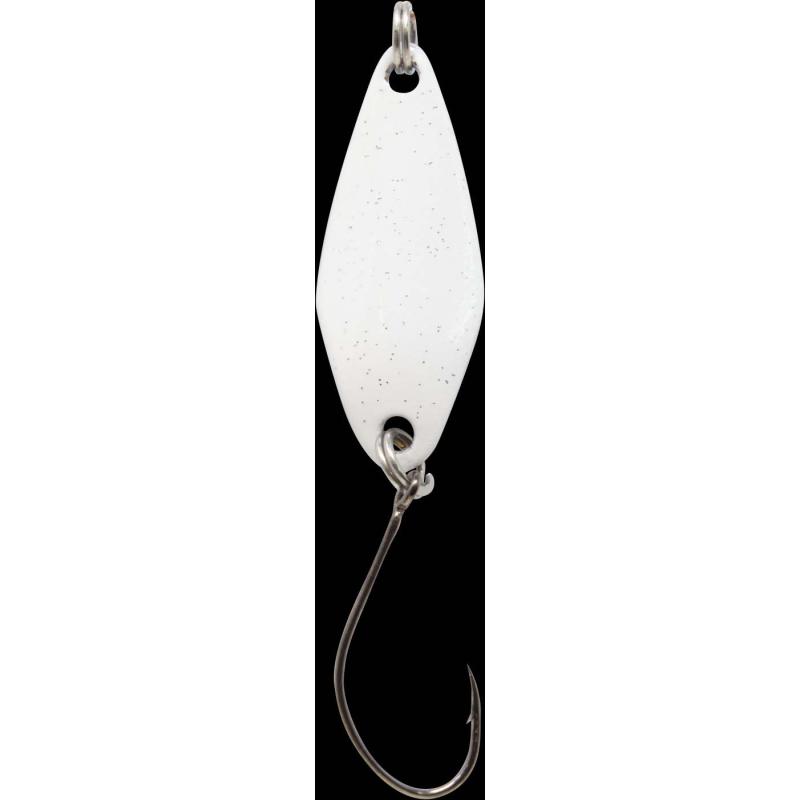 Matériel de pêche Max Spoon Tremo 2,3gr. blanc avec paillettes/noir avec paillettes