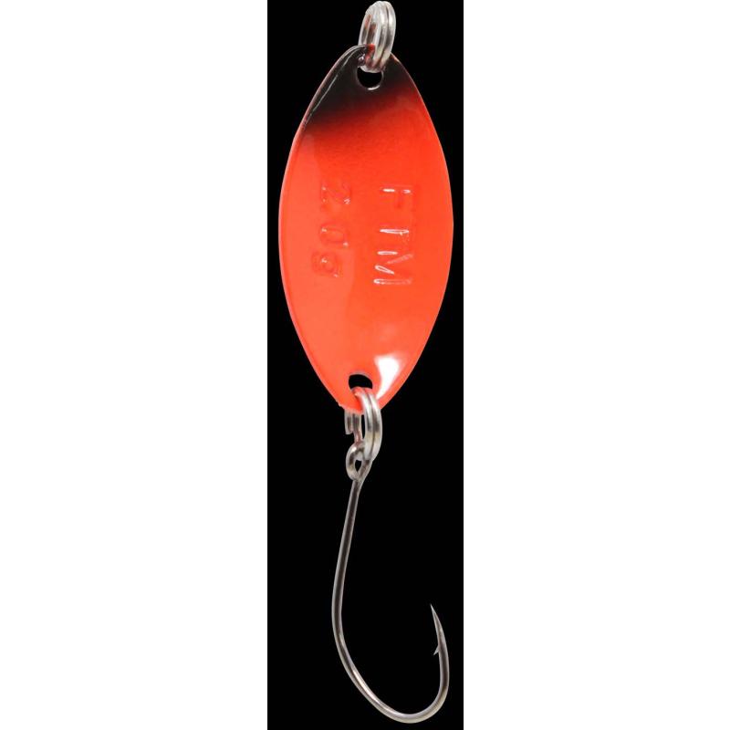 Matériel de pêche Max Spoon Jife 2,0gr. rouge-noir avec paillettes/rouge-noir