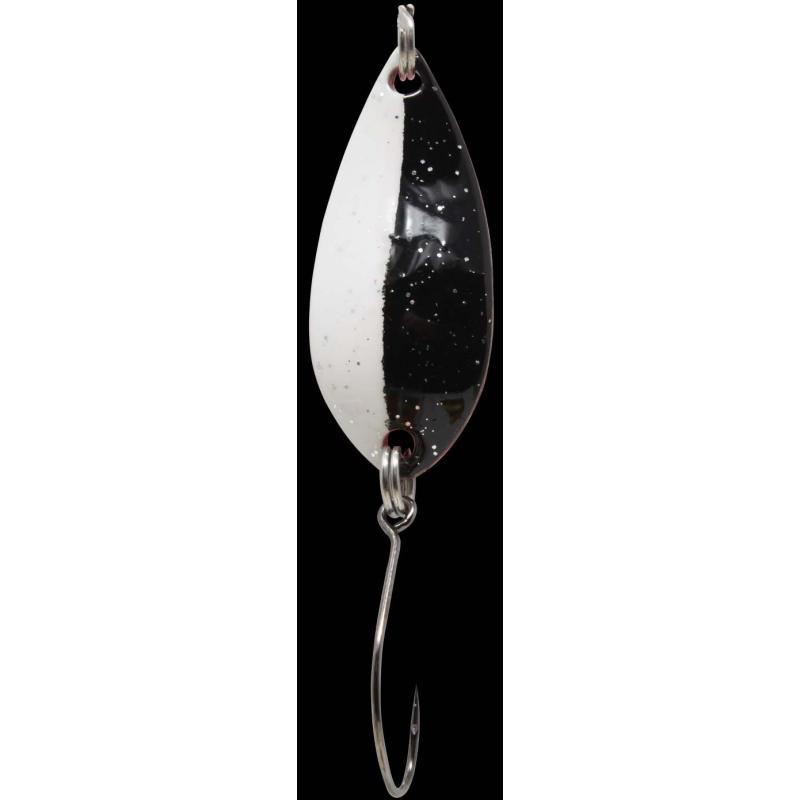 Fishing Tackle Max Spoon Salza 3,2gr. black and white with glitter/orange