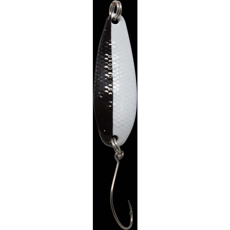 Fishing Tackle Max Spoon Wheel 3,6gr. schwarz-weiß/schwarz grüner Punkt