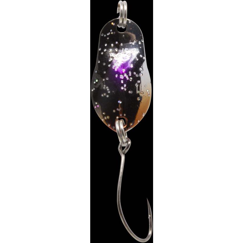 Fishing Tackle Max Spoon Track 0,7gr. black silver copper purple with glitter/silver