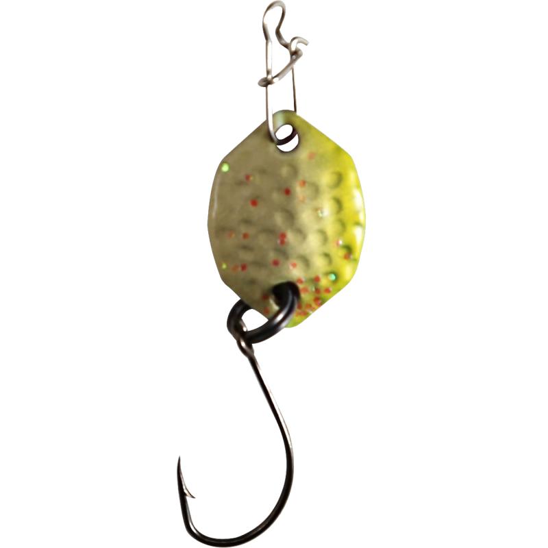 Paladin Trout Spoon Shorty 1,2g or mat paillettes / fluopink