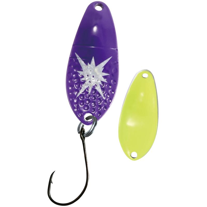 Paladin Trout Spoon Starlight 2,9g purple-glow / fluo yellow