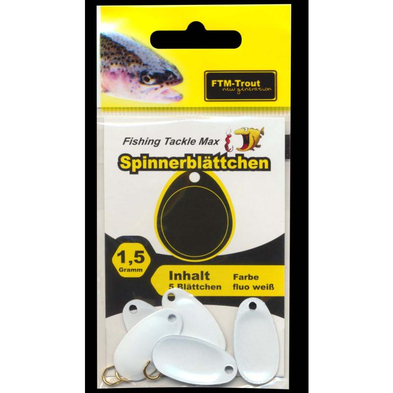 Feuilles spinner FTM-Trout New Generation blanc fluo