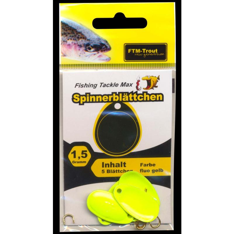 Feuilles spinner FTM-Trout New Generation jaune fluo