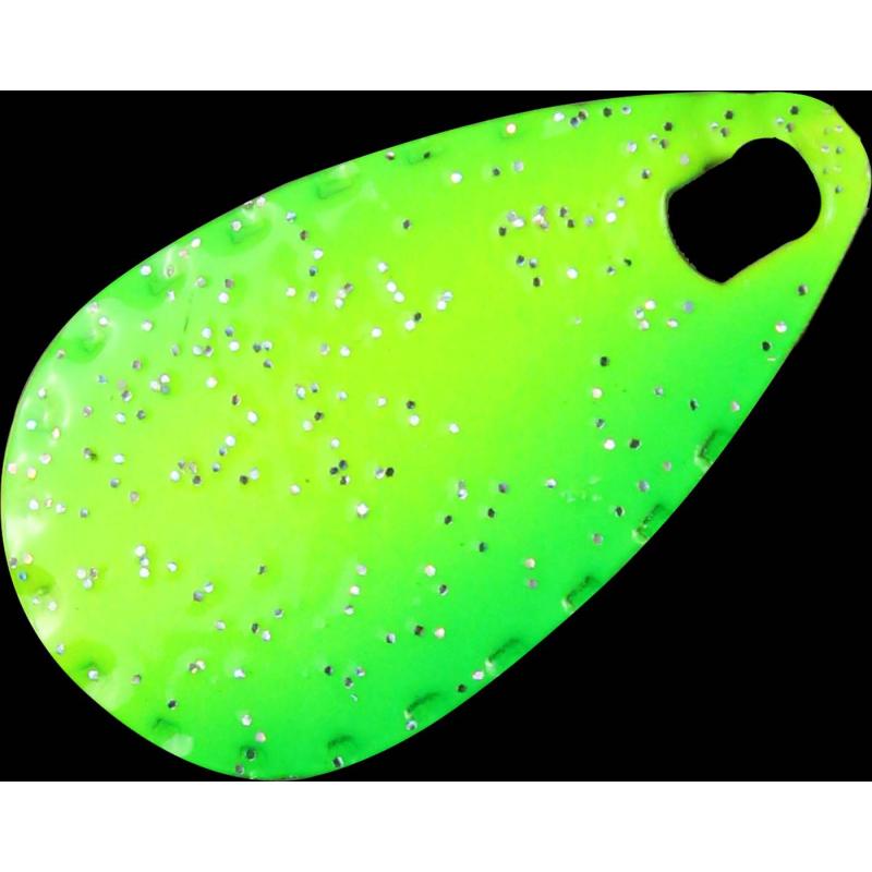 Fishing Tackle Max trout spoon 4,0 gr. yellow-green glitter/black