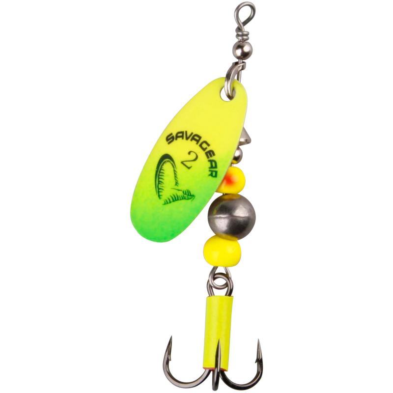 Savage Gear Caviar Spinner # 2 6G Sinking Fluo Yellow / Chartreuse