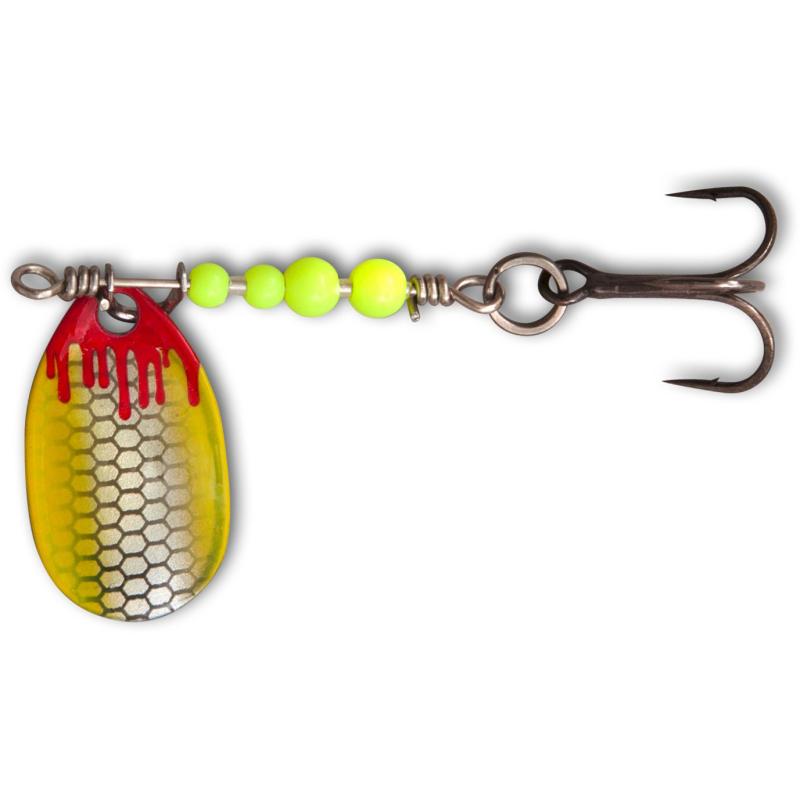 Magic Trout Spoon 1,75g ​​Bloody UL-Spinner pearl / yellow 1 piece