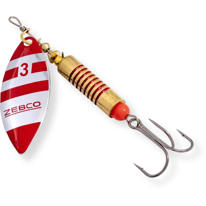 Zebco 17g Trophy Z-River No. 5 silber/red stripes sinkend