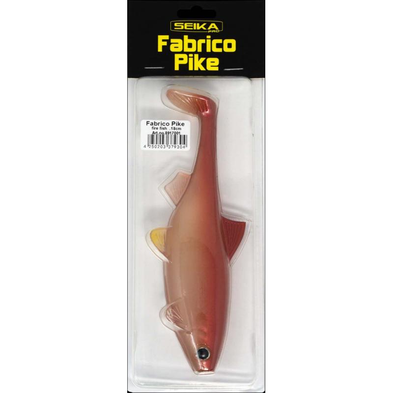 Seika Pro rubberen vis Fabrico Pike 18cm Fire Fish