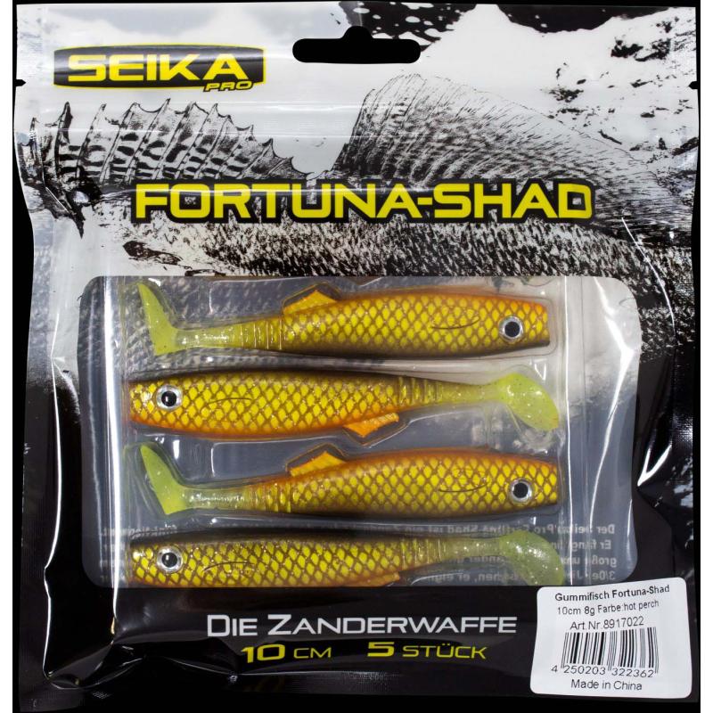 Seika Pro rubber fish Fortuna Shad 10cm hot perch
