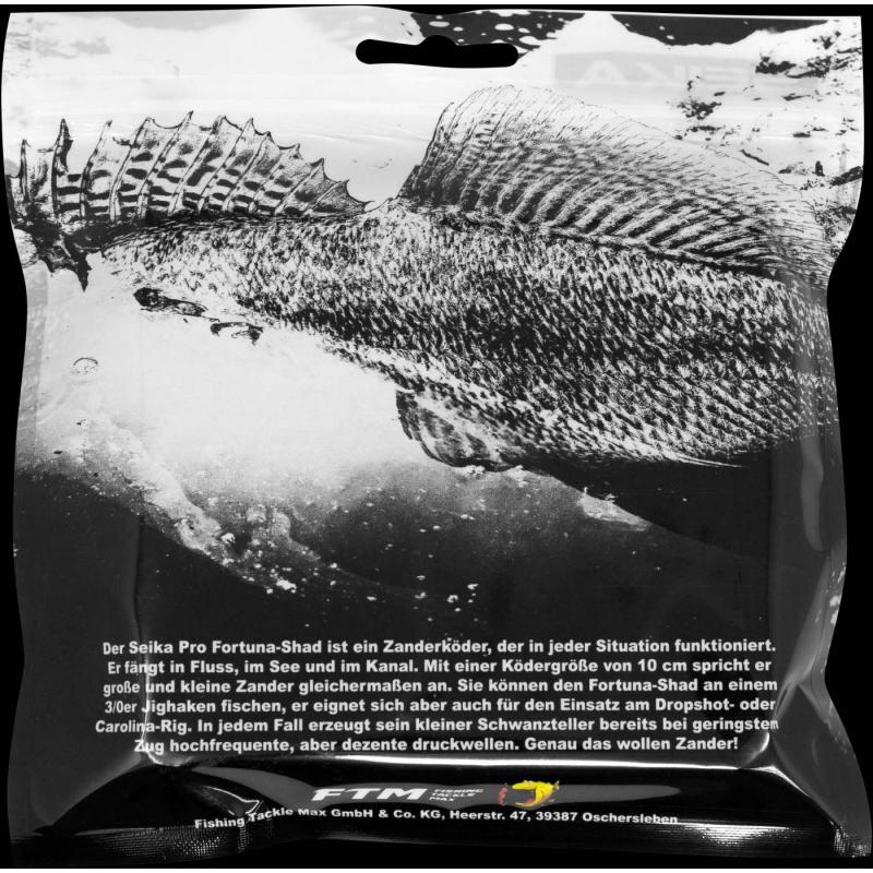 Seika Pro rubber fish Fortuna Shad 10cm dark goby