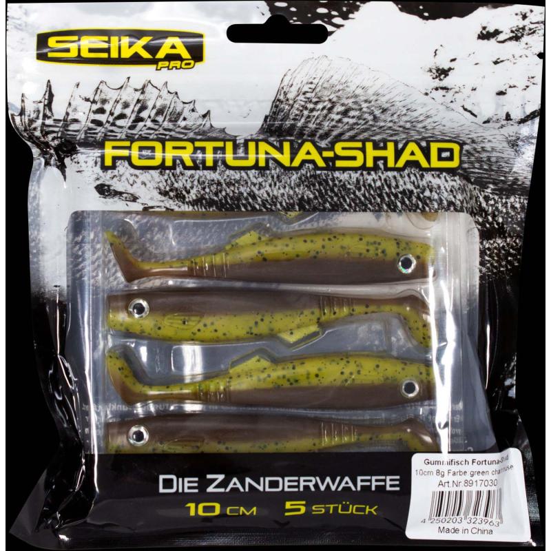 Seika Pro poisson en caoutchouc Fortuna Shad 10cm vert chartreuse