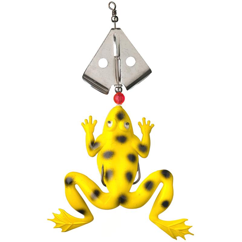 FLADEN frog with spinner leaf 18cm 25g hot yellow