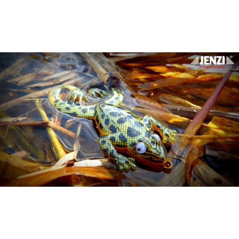 JENZI Jack's Rubber Froggy met kruidenhaak 10 gr 80 mm kleur B