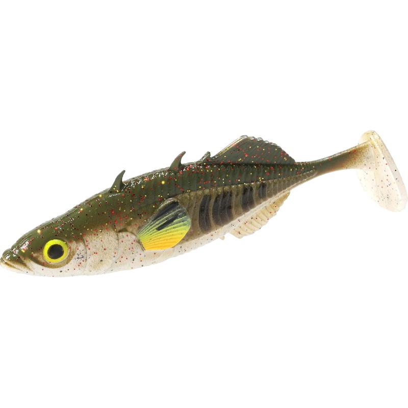 Appât Mikado - Épinoche de vrai poisson 5 cm / Citrouille verte - 5 pcs.