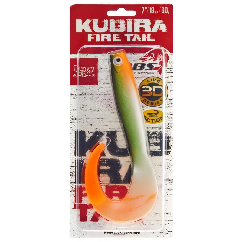 Lucky John 3D BBS Series soft lure KUBIRA FIRE TAIL 7.0 PG43