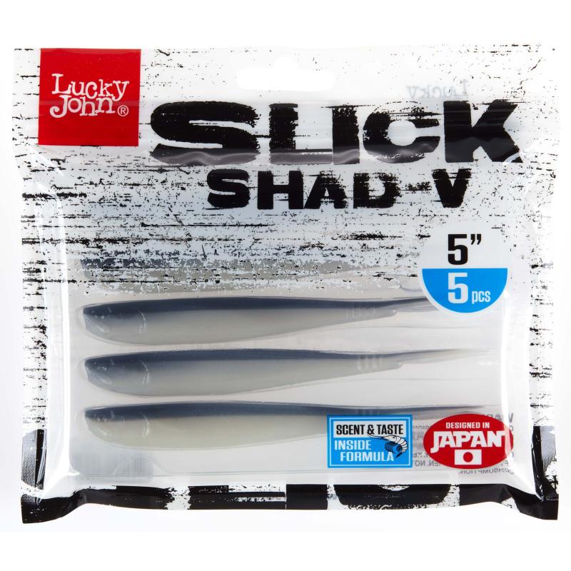 Lucky John 3D-serie zacht kunstaas SLICK SHAD-V 5.0-014