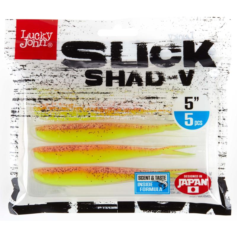 Lucky John 3D-serie zacht kunstaas SLICK SHAD-V 5.0-016