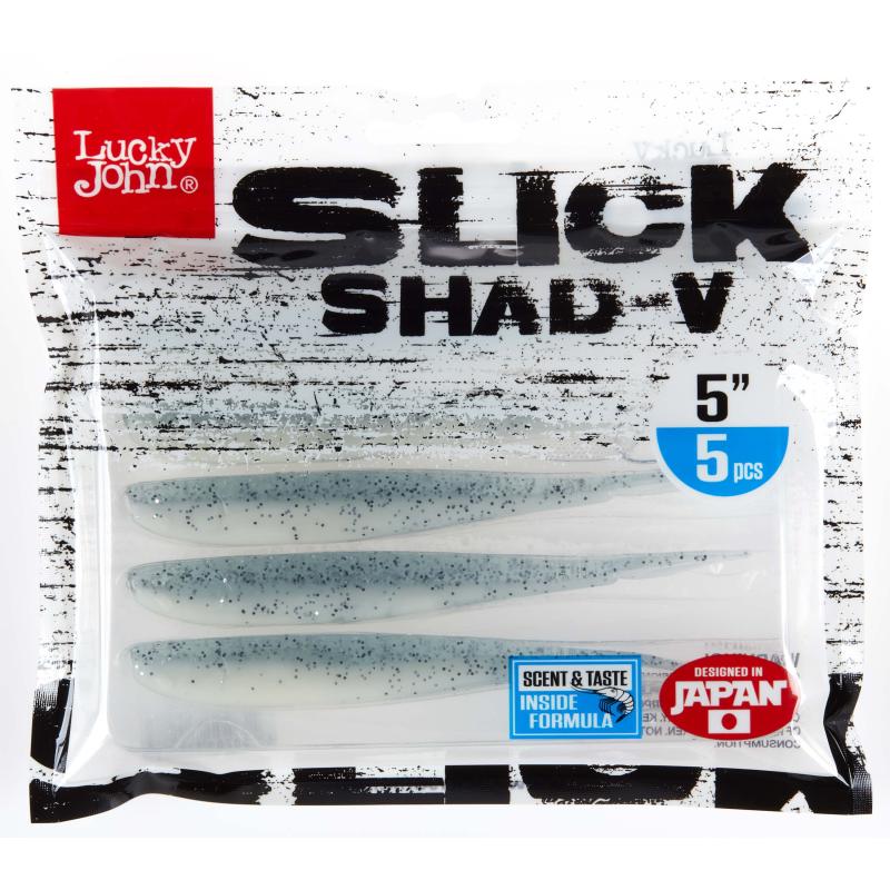 Lucky John 3D-serie zacht kunstaas SLICK SHAD-V 5.0-017