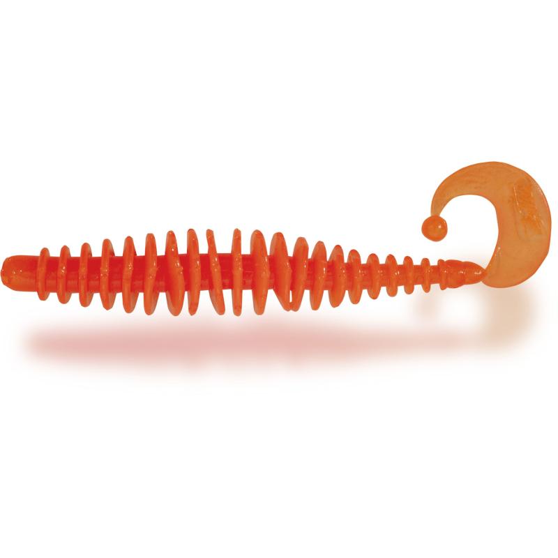 Magic Trout 1,5g 5,5cm T-Worm Twister neon oranje kaas