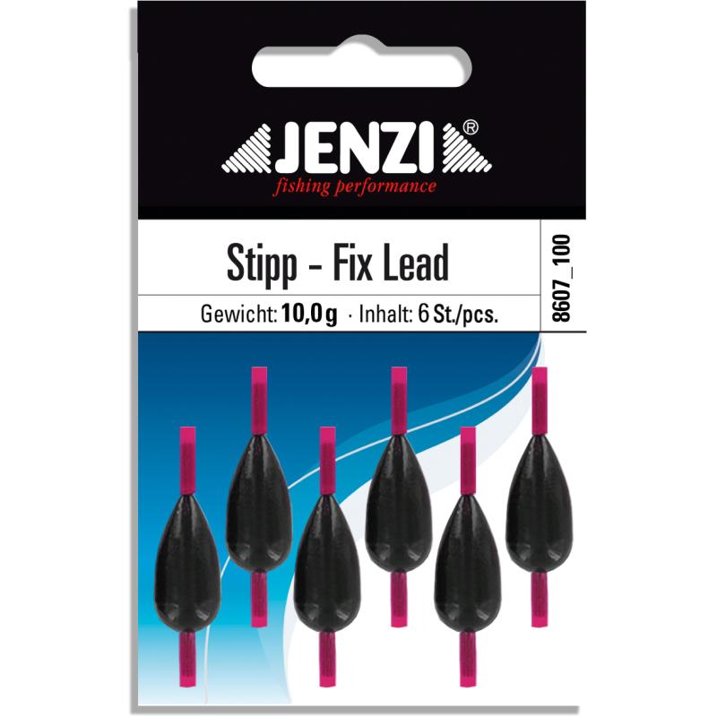 Stipp-Fix-Lead drop lead with silicone tube number 6 pcs / SB 10,0 g