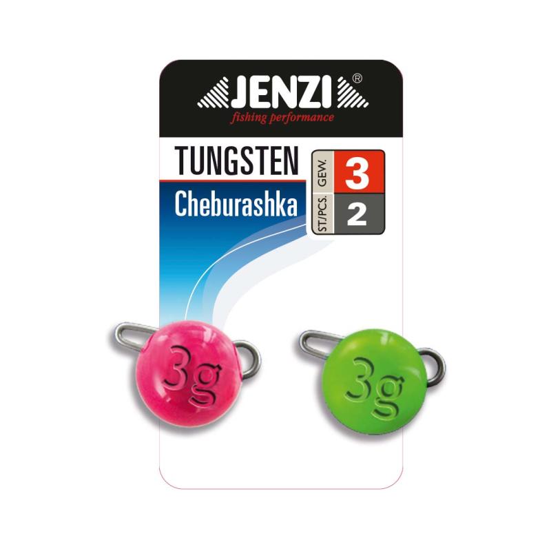 Jenzi Tungsten Chebu, Groen+Pink 2st, 3g
