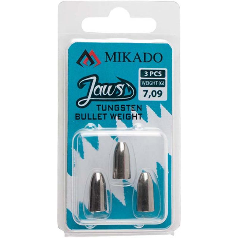Mikado Jaws Tungsten Bullet 14.18G Staal/Grijs