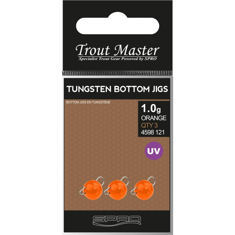 Spro Tungsten Bottom Jigs UV Orange 1.5g