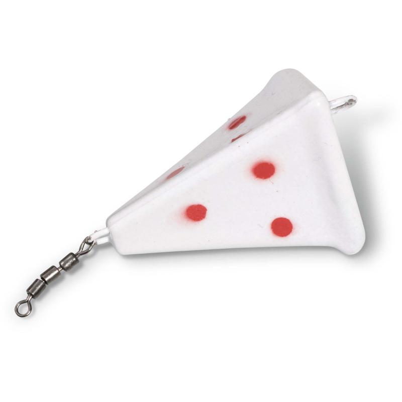 Zebco Flatty Scratcher Lead 80g fluo white with red dots